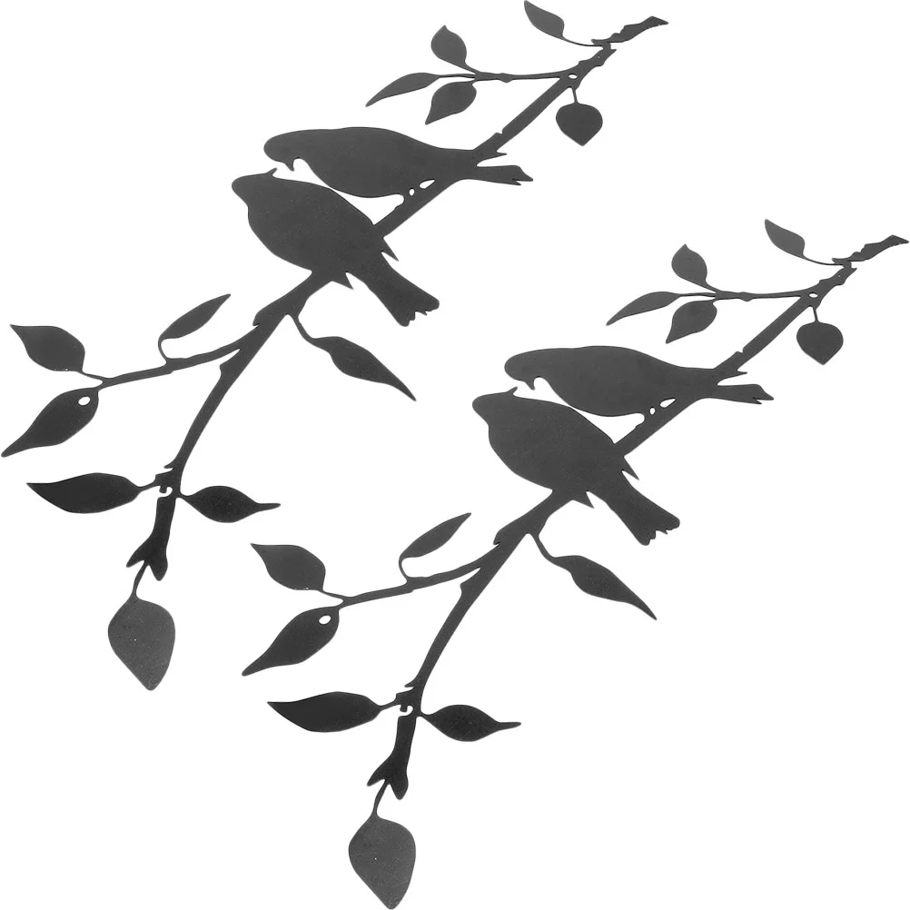 

Bird Wall Metal Decor Branch Hummingbird Sculpture Birds Silhouette Statue Stake Tree Decorations Garden Hanging Large Signs
