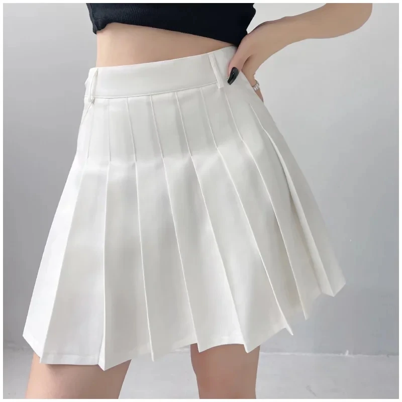 

Women sexy mini Skirt Womens pleated Skirts ladies white black Tenny Skirt female Summer High Waist Skirts 2022