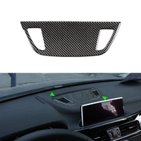 car styling real carbon fiber center control dashboard panel air outlet frame cover protective trim for bmw x1 f47 f48 2016 2020