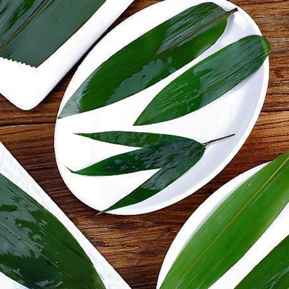 100 шт. суши бамбуковые листья сервировочное украшение японский коврик для еды