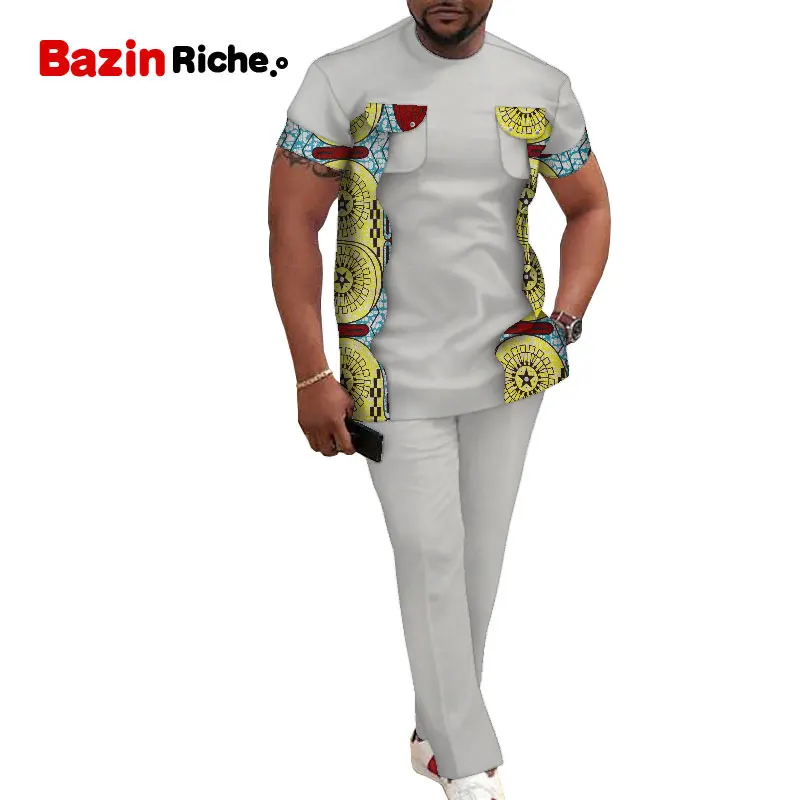 Костюм спортивный мужской повседневный футболка с коротким рукавом и штаны