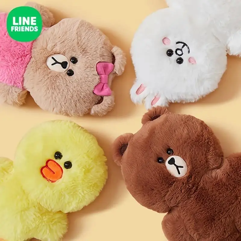 

Плюшевая кукла Line Friends, коричневый кукла, мультяшный плюшевый стенд для куклы, детские игрушки, украшение для спальни, изголовья кровати, кук...