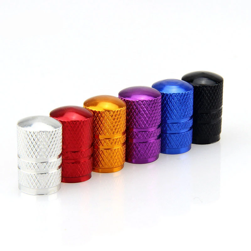 

4PCS/Set Color Round Aluminum Alloy Car Wheel Valve Tire Rim Stem Cover Air Dustproof Waterproof For Automobile Motorcycle Truck