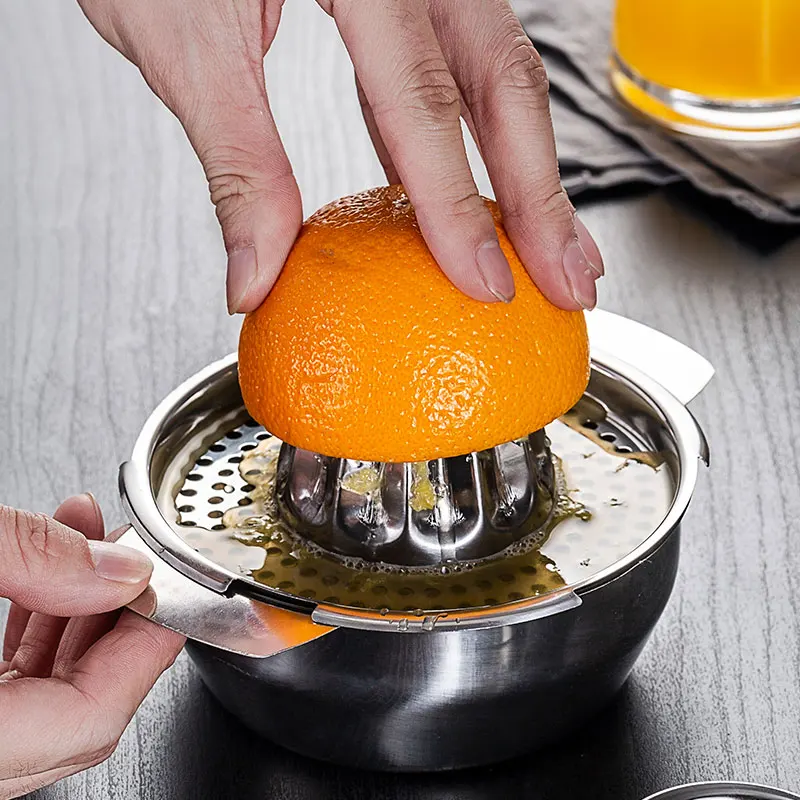 

Hand Orange Citrus Lime Fruit Juice Squeezer Kitchen Gadgets Tools Portable Blender Stainless Steel Lemon Squeezer Manual Juicer