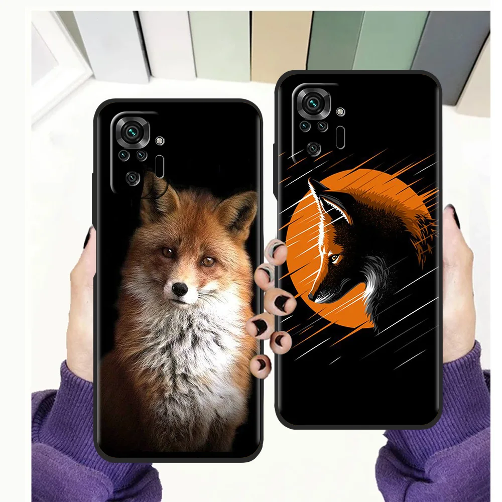 

The Fox Phone Case Cover For Redmi Note 11 Pro K40 Gaming 7 8 8T 9 8A 9A 9C Note 9S 10 Pro Soft Shockproof Shell Fundas TPU Bag