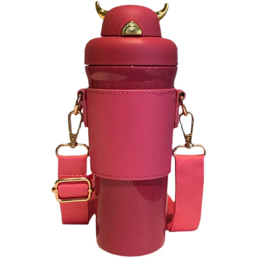 

Portable Thermal Cups Stainless Steel Thermos for Tea Coffee Ins Water Bottle Little Devil Leak Proof With Lids Outdoor Sports