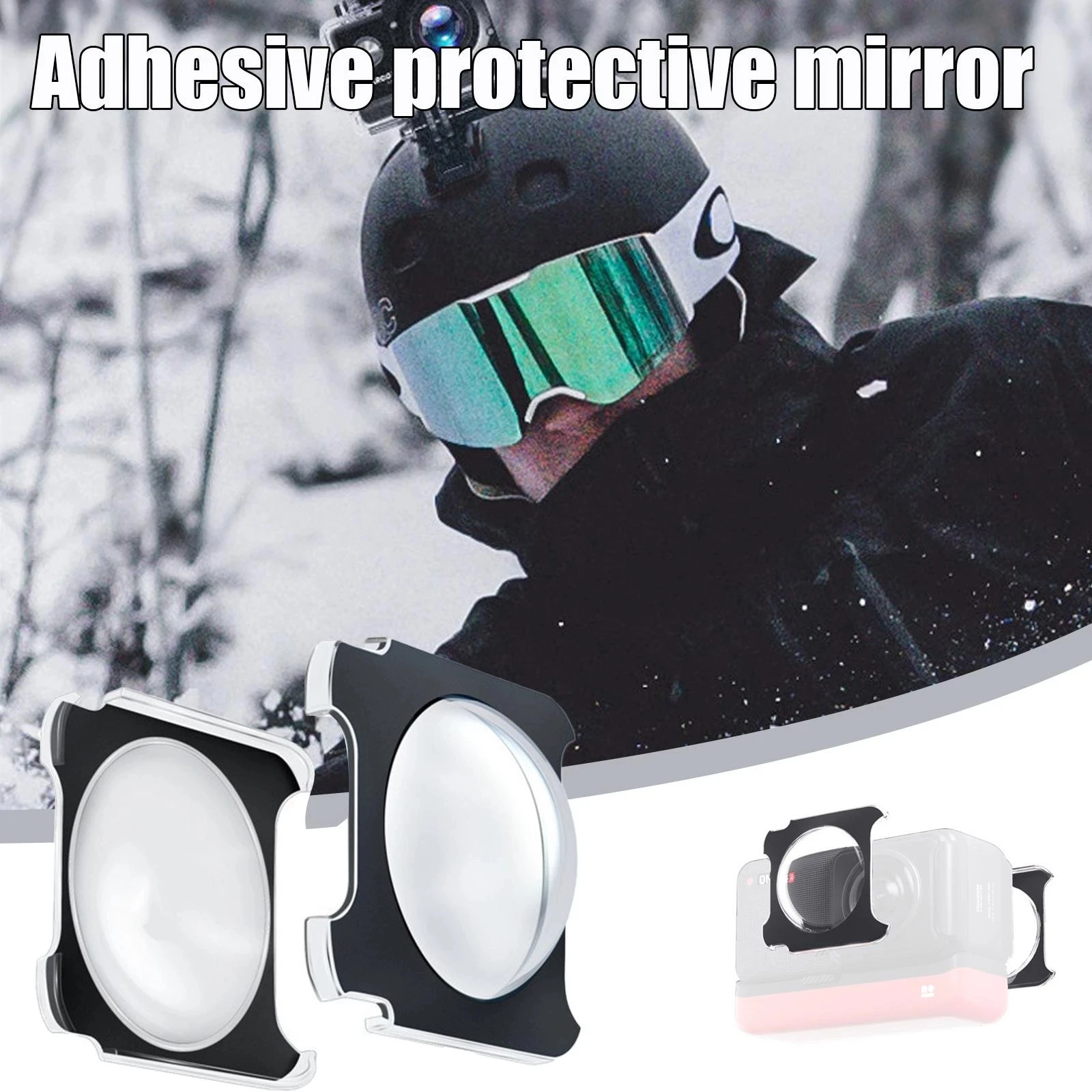 

Dual Sticky Lens Guards For Insta 360 One RS/R 2 Pieces Tempered Glass Action Camera Cover Waterproof Clear Glass Lens Cover NEW