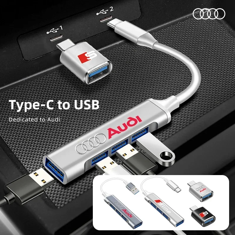 Адаптер USB Type-C для зарядки Audi A4 B5 B6 A3 8P 8V 8L A5 A6 C6 C5 A1 A7 A8 Q2 Q3 TT автомобильные