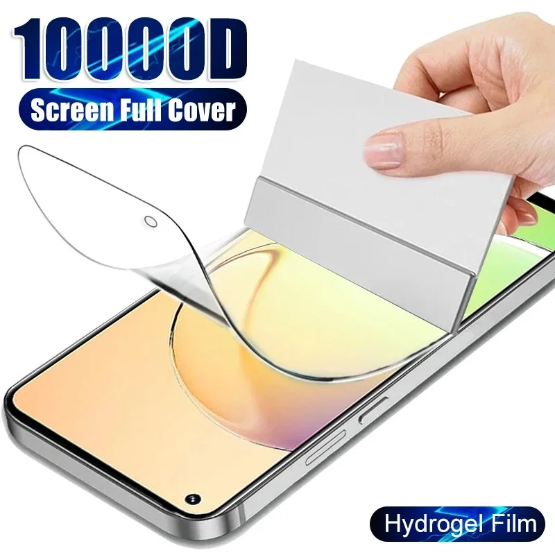 

10000D Hydrogel Film For Realme 8 9 10 Pro 10T 8i 9i 10S Screen Protector For Narzo 30 50 Pro 30A 50i 50A Prime Protective Film