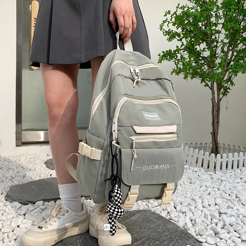 

Contrasting Colors Preppy Style Backpack for Student Schoolbag Fashion Women's Backpacks Large Travel Rucksack Lady Mochila New