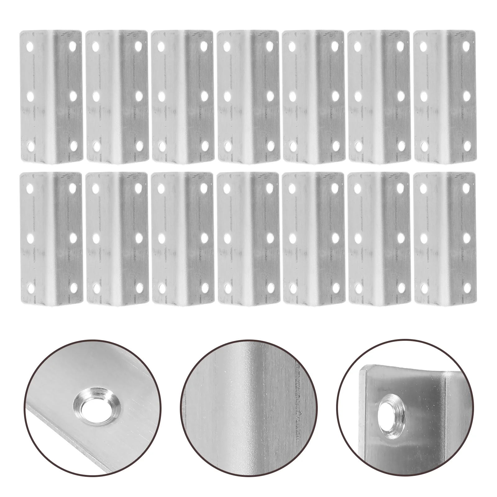 

20 Pcs Corner Braces Wood Furniture L Brackets Heavy Duty Stainless Steel 90 Degree