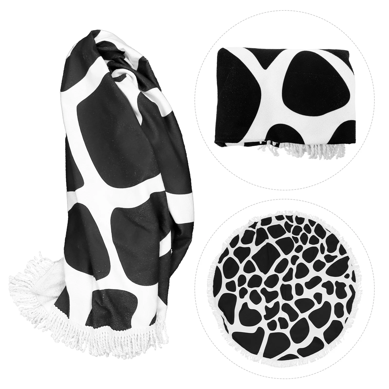 

Beach Mat Beach Blanket Round Beach Towel Waterproof Sandproof Oversized Lightweight Portable Mat