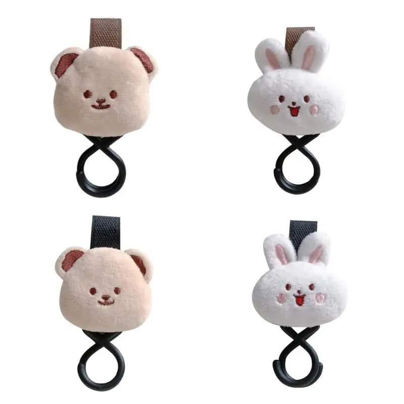 

Baby Stroller Hooks Wheelchair Organizer Bag Clip Pram Mommy Hook Plush Animal Pattern Kid Stroller Baby Cart Assembly