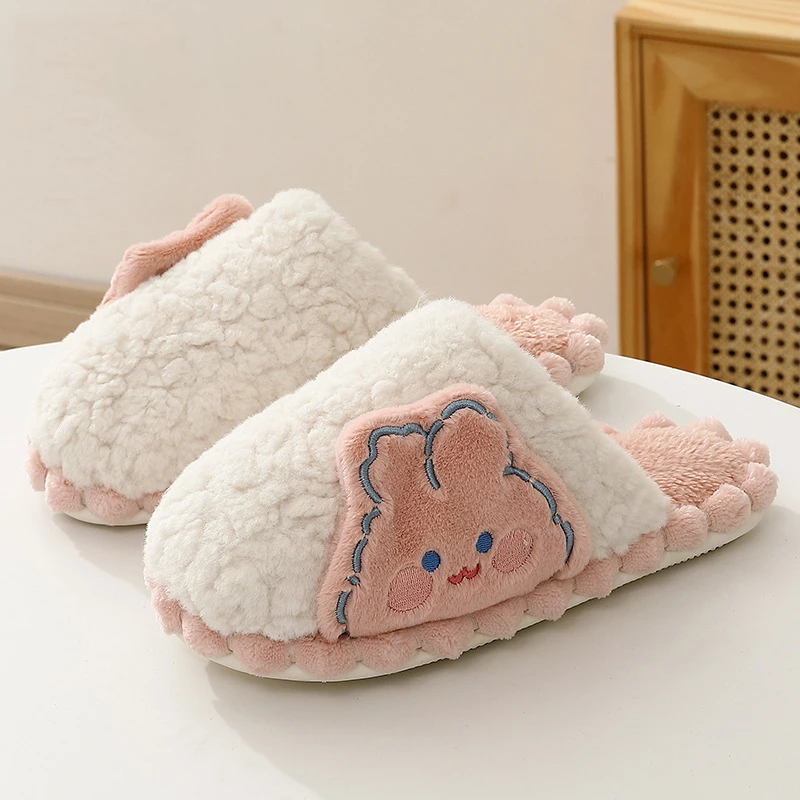 Couples Cotton Slipper Women Winter Cute Household Cartoon Woolly Slipper Winter Indoor Men Home Fuzzy Shoes