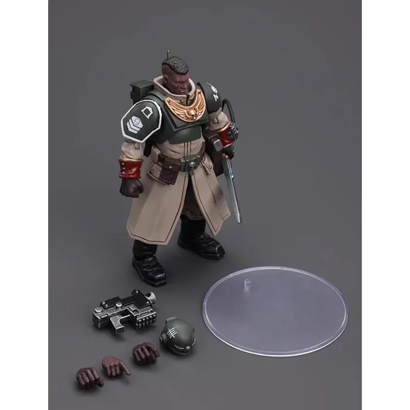 Фото Фигурка JOYTOY Warhammer 40K Cadian Command Team, масштаб 1:18, коллекционная модель солдата, художественная игрушка, подарок для взрослых №2