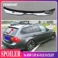 spoiler extension for bmw 3 e91 m pack facelift 3 series touring 2005 2012 abs plastic car tail trunk wing rear roof spoiler
