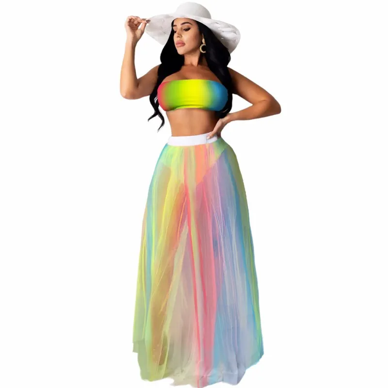 

Новинка, Женская сетчатая Пляжная накидка, купальник, женское пляжное платье бикини, прозрачные укороченные топы без рукавов, юбки, женский ...