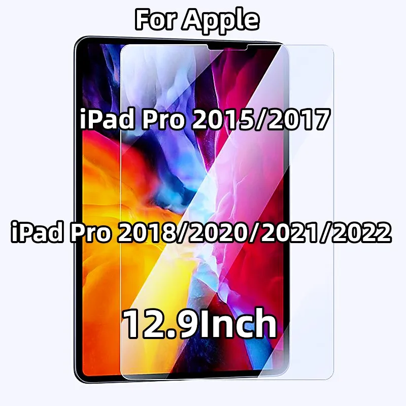 

For Apple iPad Pro12.9 2022 2021 2020 2018 2017 2015 12.9-inch Tablet Tempered Glass Screen Protective Film