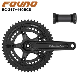 FOVNO 217 DUB Road Bike Crankset 170mm 172.5mm With 110BCD Chainring 50-34T 52-36T 53-39T Bottom Bracket 29mm BSA  For Road Bike
