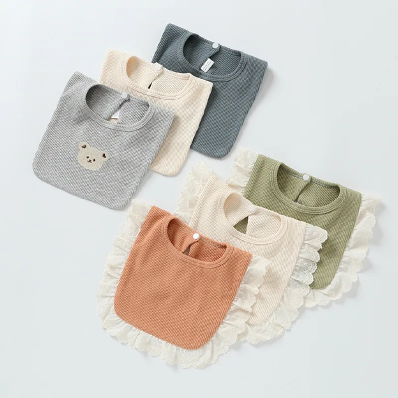 

Детский слюнявчик, хлопковый слюнявчик, слюнявчик для новорожденных мальчиков и девочек, Слюнявчик с карманом, детские слюнявчики, однотонные детские нагрудники