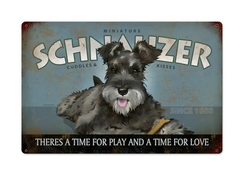 

Schnauzer, Dog, METAL Sign Wall Decor, Wall Art, Vintage