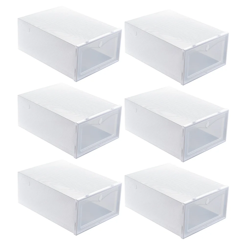 

Storage Shoebins Box Containers Sneaker Bin Foldable Boxes Cloth Tubs Caseshoes Rack Clear Stackable