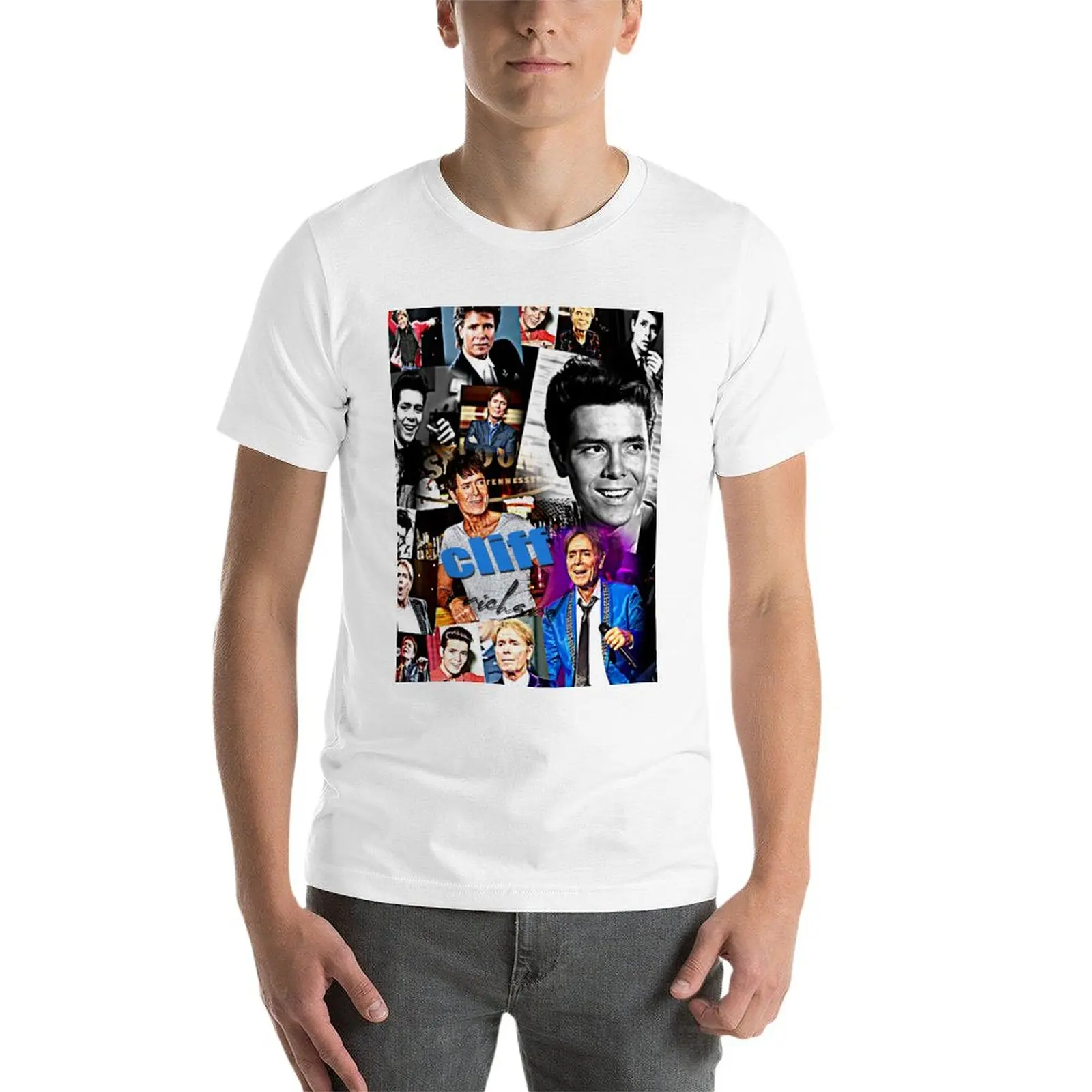 Футболка мужская оверсайз с коротким рукавом и рисунком скалы