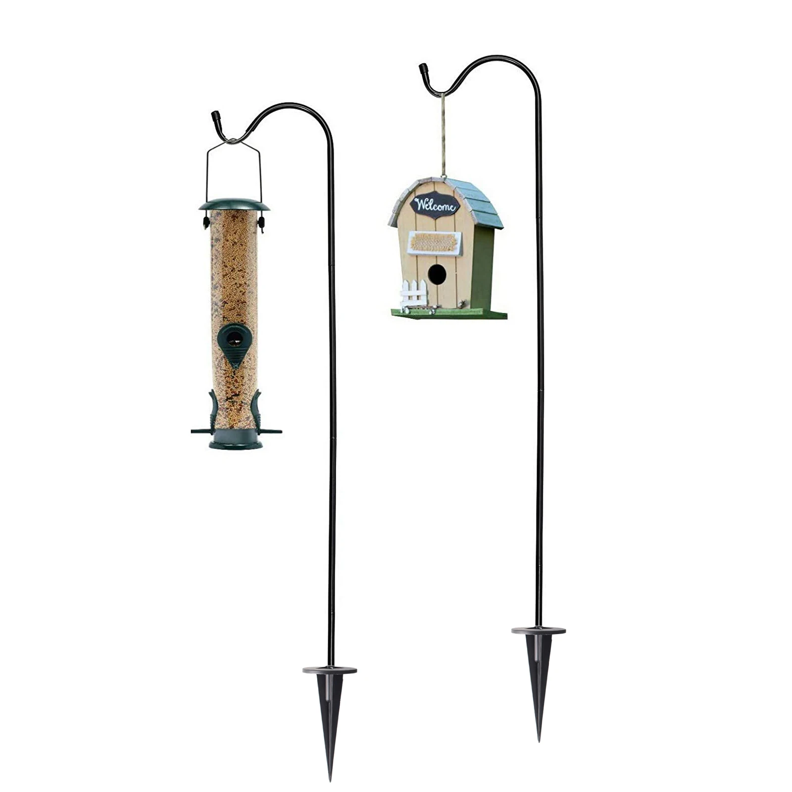 

78mm Ground Plug Shepherd Hook 78mm Outdoor Courtyard Plant Hanging Hooks Rust Resistant Garden Lights Hanging Stand Hook Holder