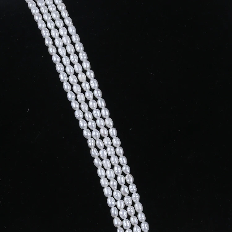 Лучшая цена 4-5 мм пресноводный натуральный жемчуг в форме белого риса распродажа