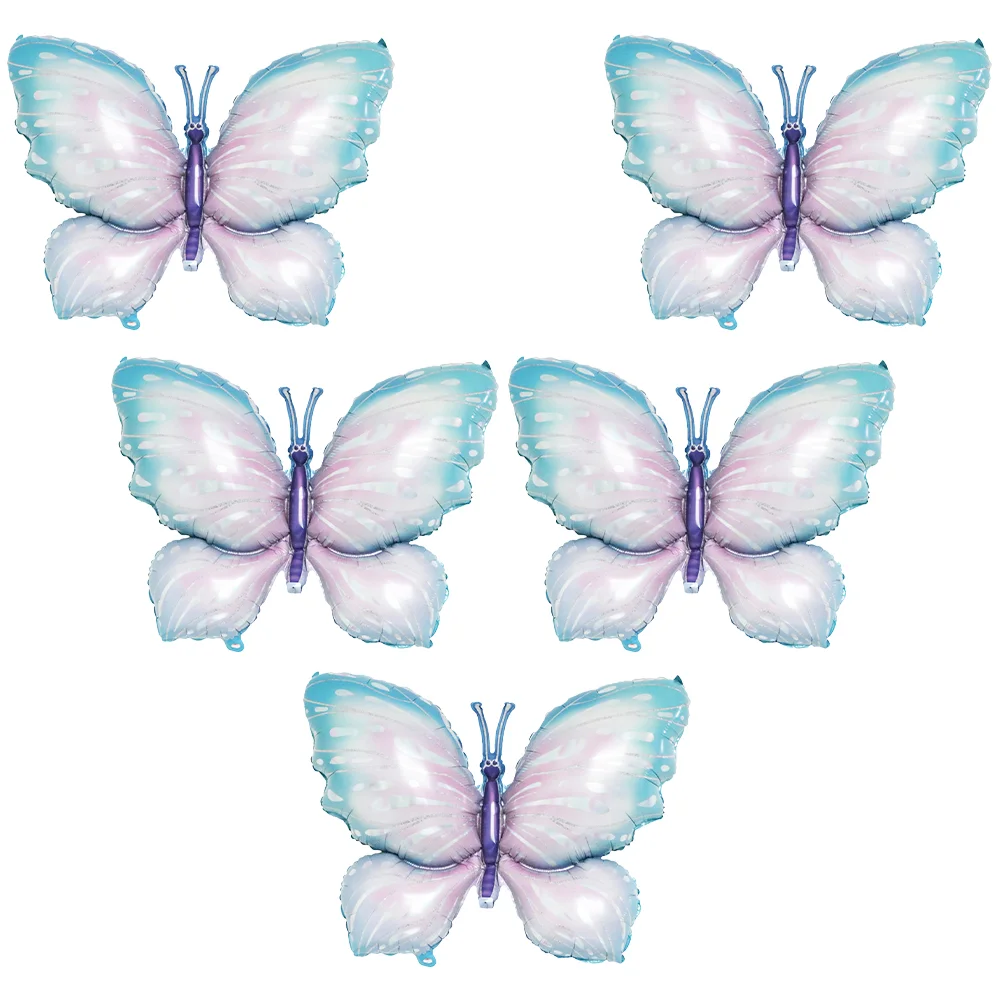 

5pcs Foil Balloons Butterfly Theme Balloons Birthday Party Decorations Balloons