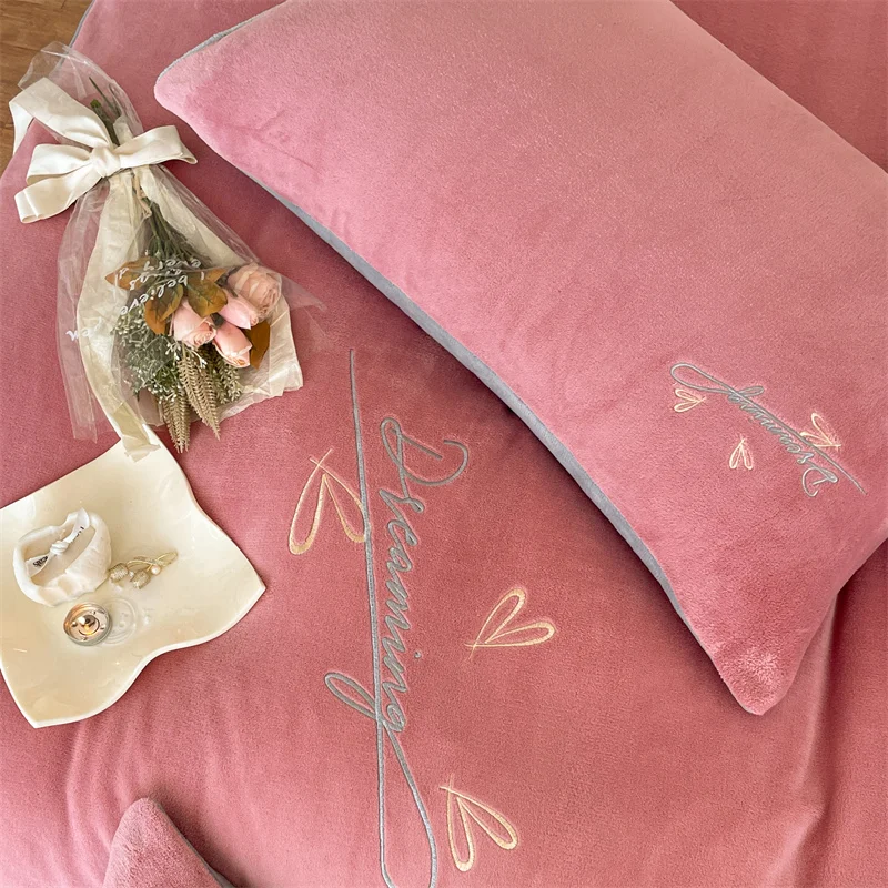 WOSTAR зимний теплый фланелевый пододеяльник бархатный флисовый однотонный с