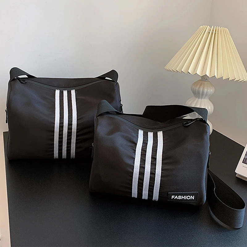 

Sweethearts Black Crossbody Bag Waterproof Nylon Cloth Zipper Pillow Shoulder Bags Outdoor Swimming Training Unisex Gym Handbags
