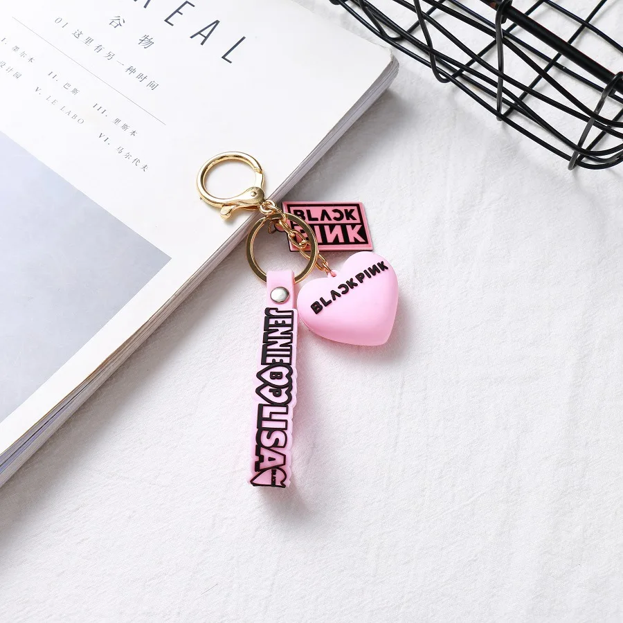 

Kpop Pendant Keychain Seventeen Silica Gel Pink Keyring Fashion Trend Key Ring Accessories GOT7 EXO TWICE NCT Lightstick Gifts