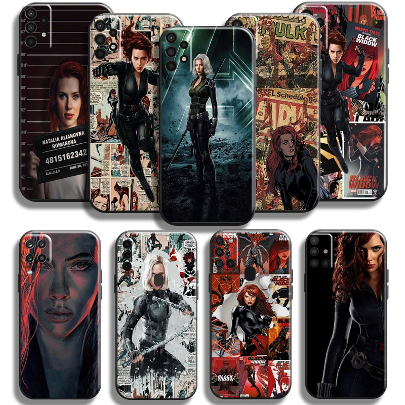 

Avengers Black Widow Phone Case For Samsung Galaxy A11 A12 A20 A21 A21S A22 A31 A32 A42 A51 A52 A70 A71 A72 5G Back TPU Black