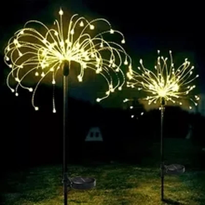

Solar Powered Outdoor Grass Globe Dandelion Fireworks Lamp 90/120/150 LED for Garden Lawn Landscape Lamp Holiday Light