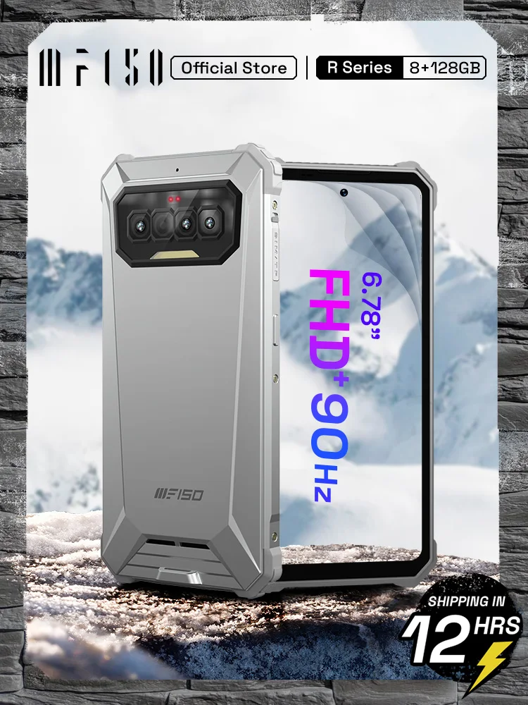 IIIF150 R2022 6.78'' FHD 90Hz Display 8GB+128GB With NFC IP68/IP69K Waterproof Rugged Phone 64MP+20MP Night Vision Smartphone