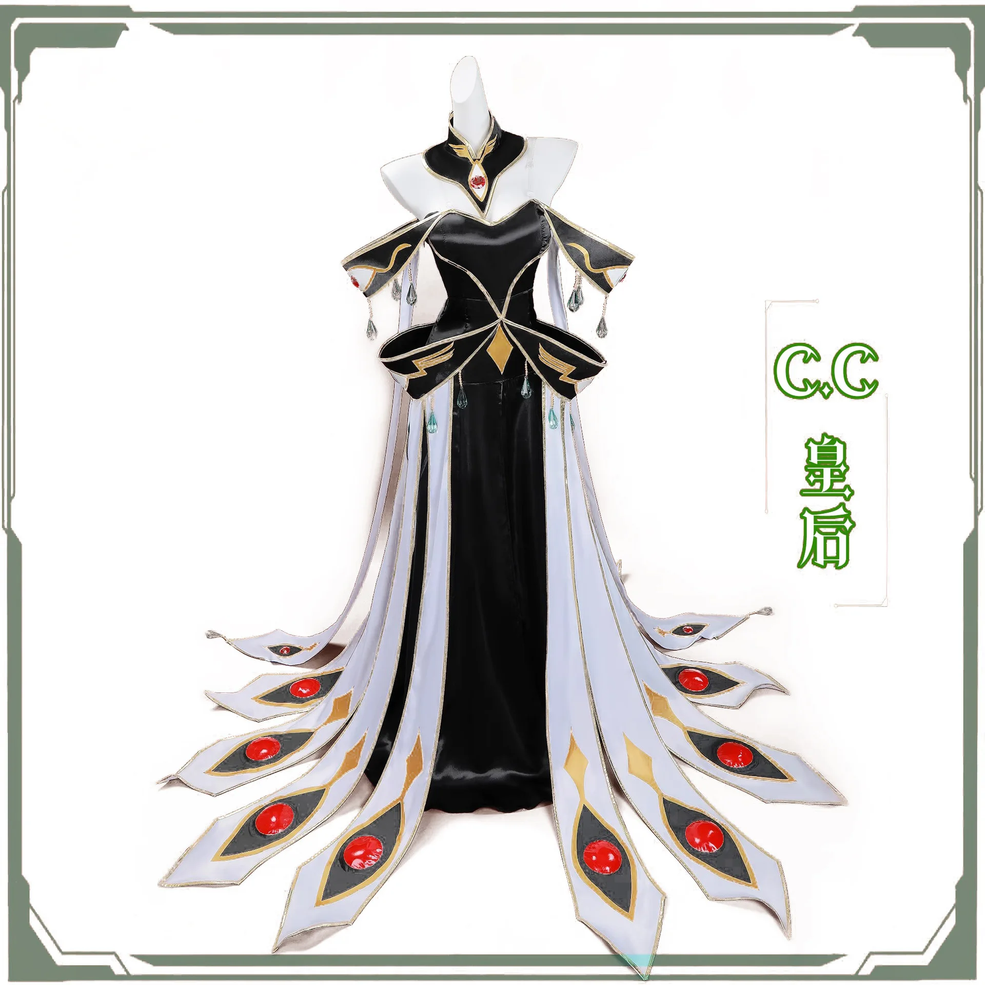 Аниме Geass C.C. Косплей Костюм Лелуш Белый Королева Платье CC Ролевая Игра Парик