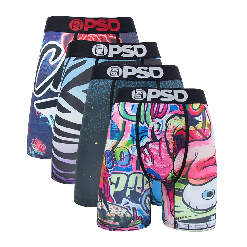 4 шт. мужские трусы-боксеры с принтом