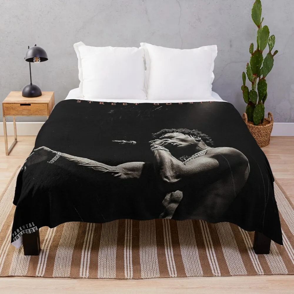 

baby street gossip Throw Blanket Knitted Plaid Blanket For Giant Sofa Loose Blanket Fuzzy Blanket