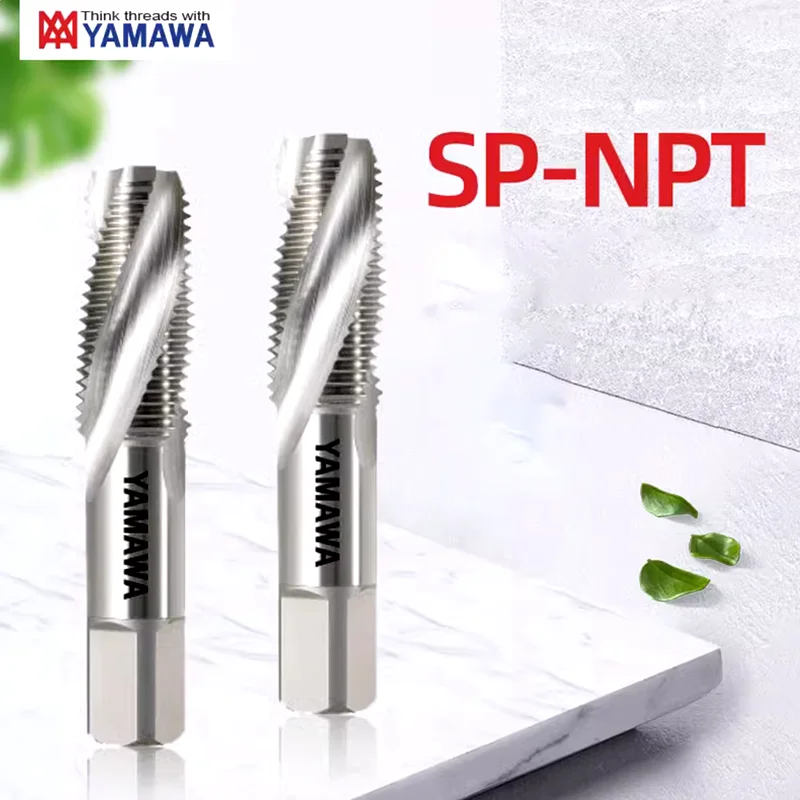 Фото Япония YAMAWA Трубная резьба Спиральный рифленый метчик PS RP PF G PT RC NPS NPT 1/16 1/8 1/4 3/8 1/2 3/4 Машинные резьбовые метчики №4