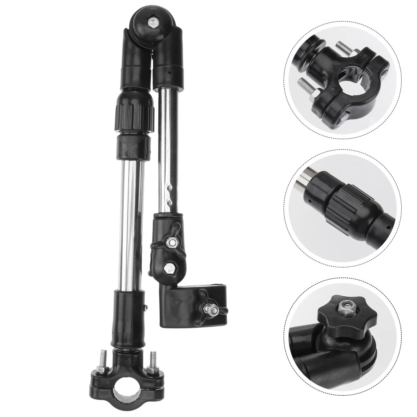 

Extendable Umbrella Mount Stand Adjustable Outdoor Umbrella Holder for Bike Electric Stroller Wheel Chair (Black)