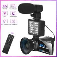 night vision 4k video camera for outdoor shooting wifi digital camcorder youtube streaming tiktok vlog recorder knit ir videcam