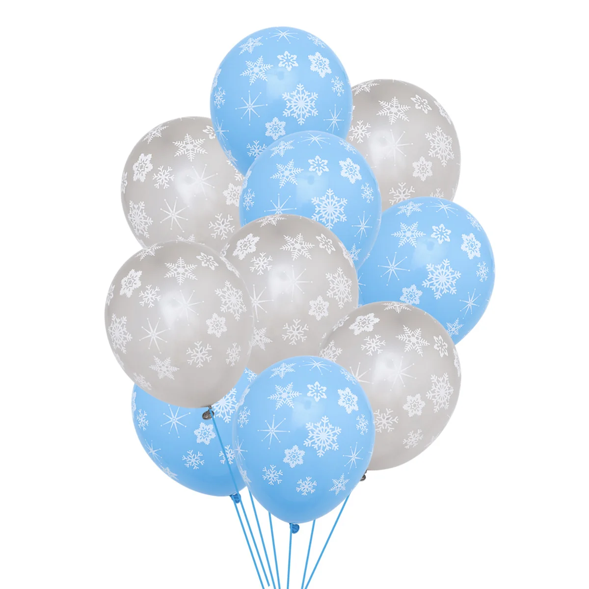 

20pcs Balloons Decorative Snowflake Pattern Party Supplies for Winter