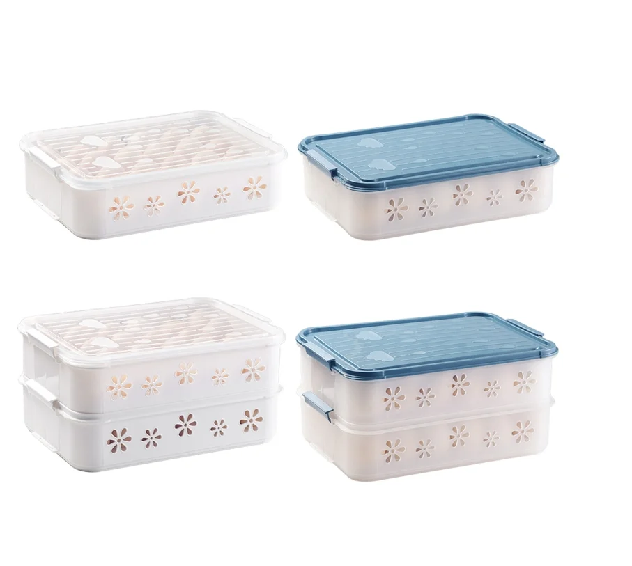 

24/48 Grid Egg Container for Refrigerator Stackable Egg Storage Tray Organizer