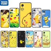 cute pikachu cartoon for honor 60 50 20 se pro x30 10x 10i 10 9x 9a 8x 8a lite silicone soft tpu black phone case capa cover
