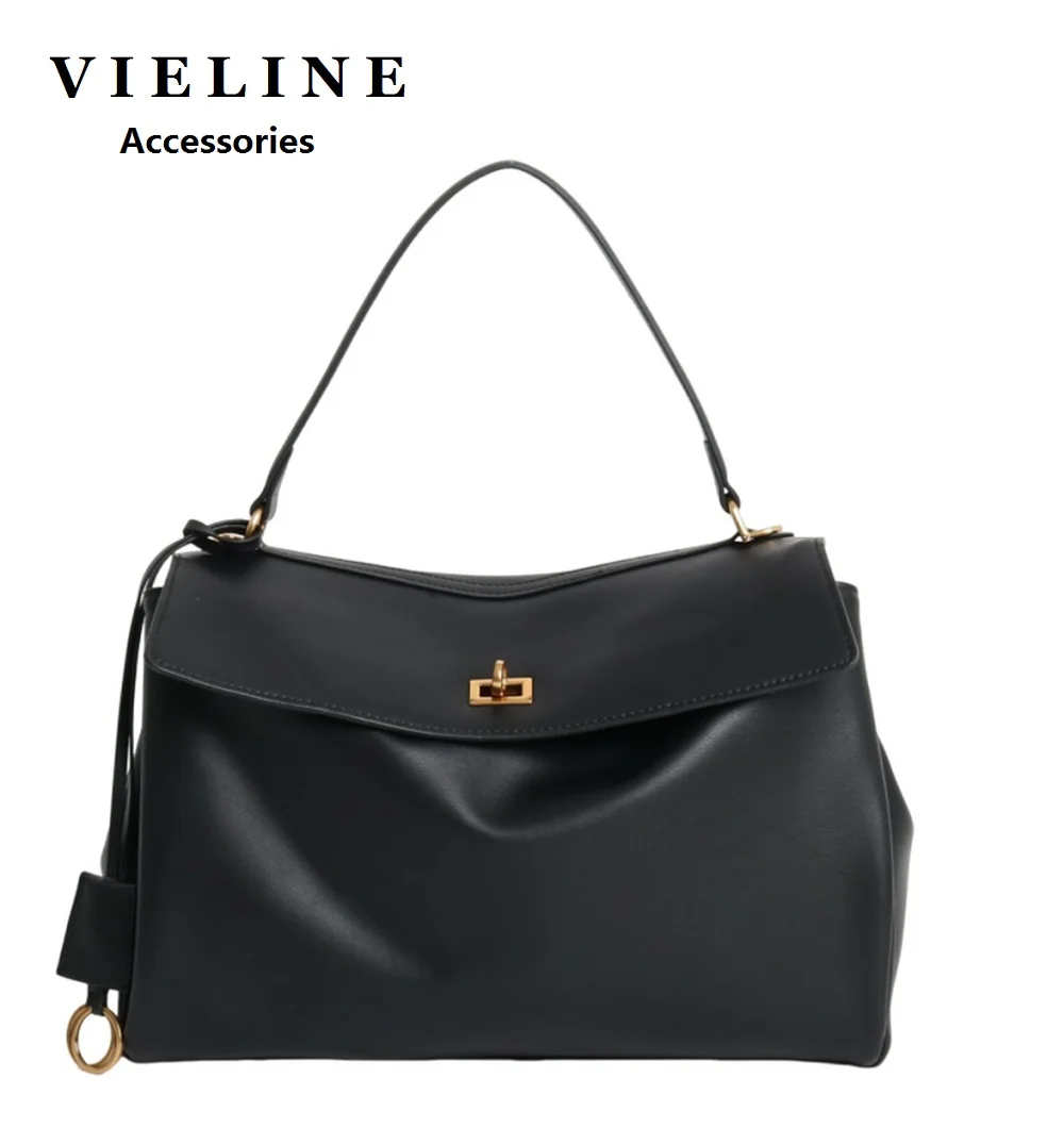 VIELINE новая женская сумка на одно плечо с пряжкой натуральная кожаная через