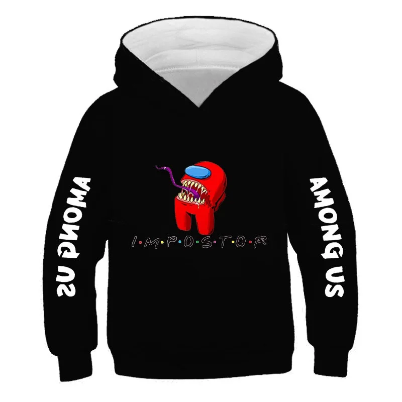 

Spring Autumn For 4-14 Years Children Among Us Hoodies Cartoon Impostor Graphic Baby Kids Boys Cotton Long Sleeve Sweatshirt