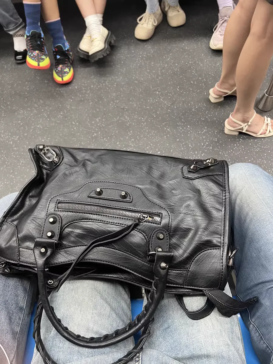 

Роскошная дизайнерская женская сумка из искусственной кожи, модный винтажный тоут на плечо, черный мессенджер через плечо, большая дамская сумочка для покупок