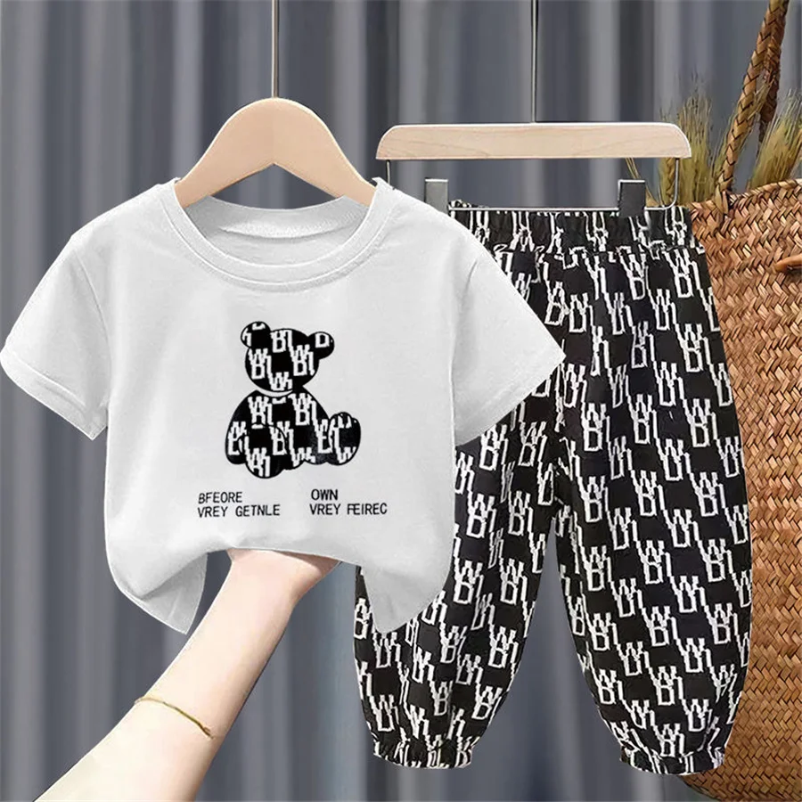 

Футболка с коротким рукавом и штаны для мальчиков 1- 8 лет