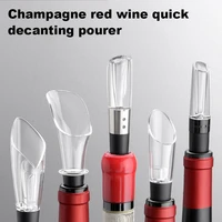 silicone wine pourers transparent plastic quick decanter anti drip spout bottle stopper for champagne restaurant bar tool gadget
